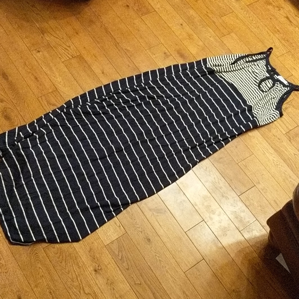 Navi Striped Maxi